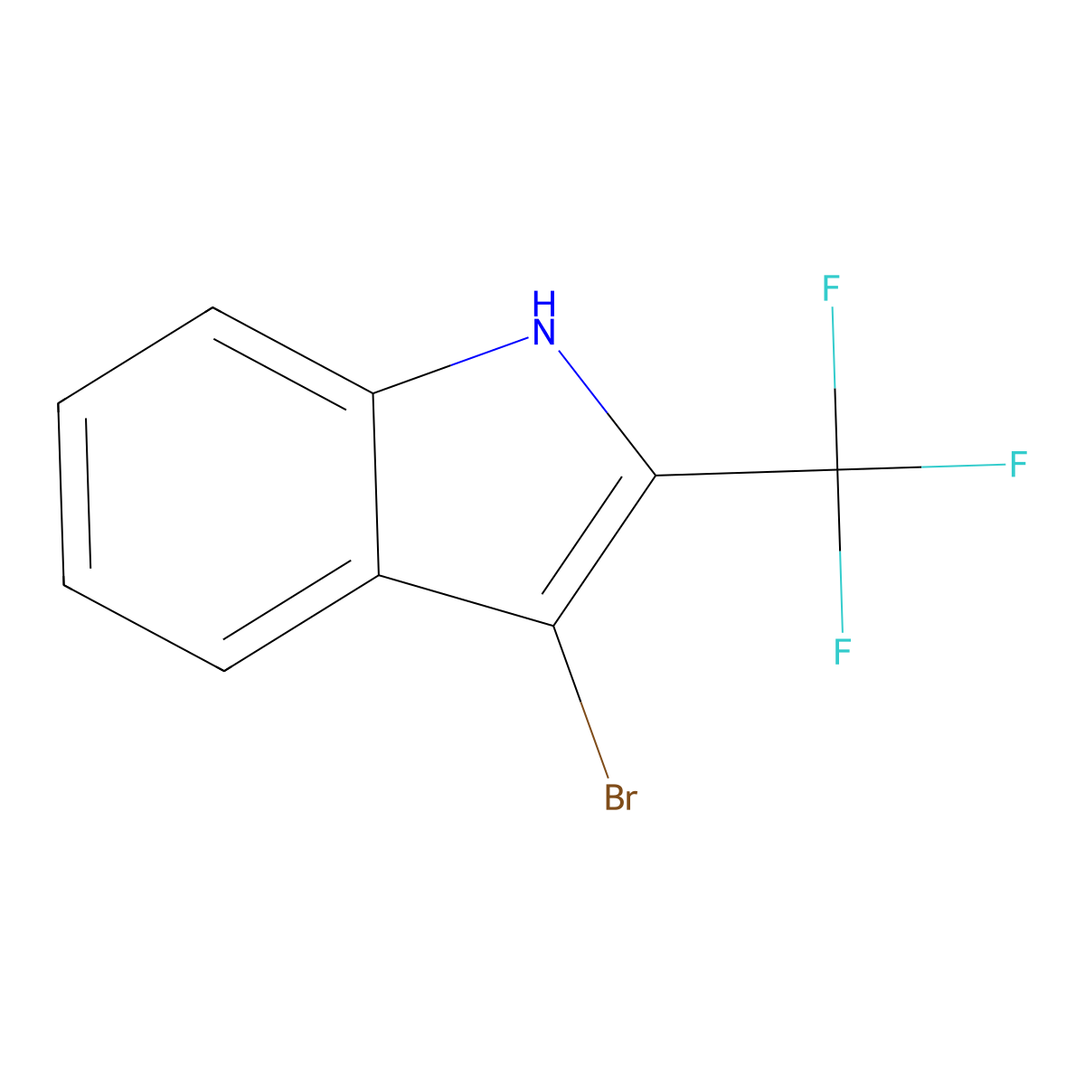 3-bromo-2-(trifluoromethyl)-1H-indole molecular structure, CAS 1784924-11-3