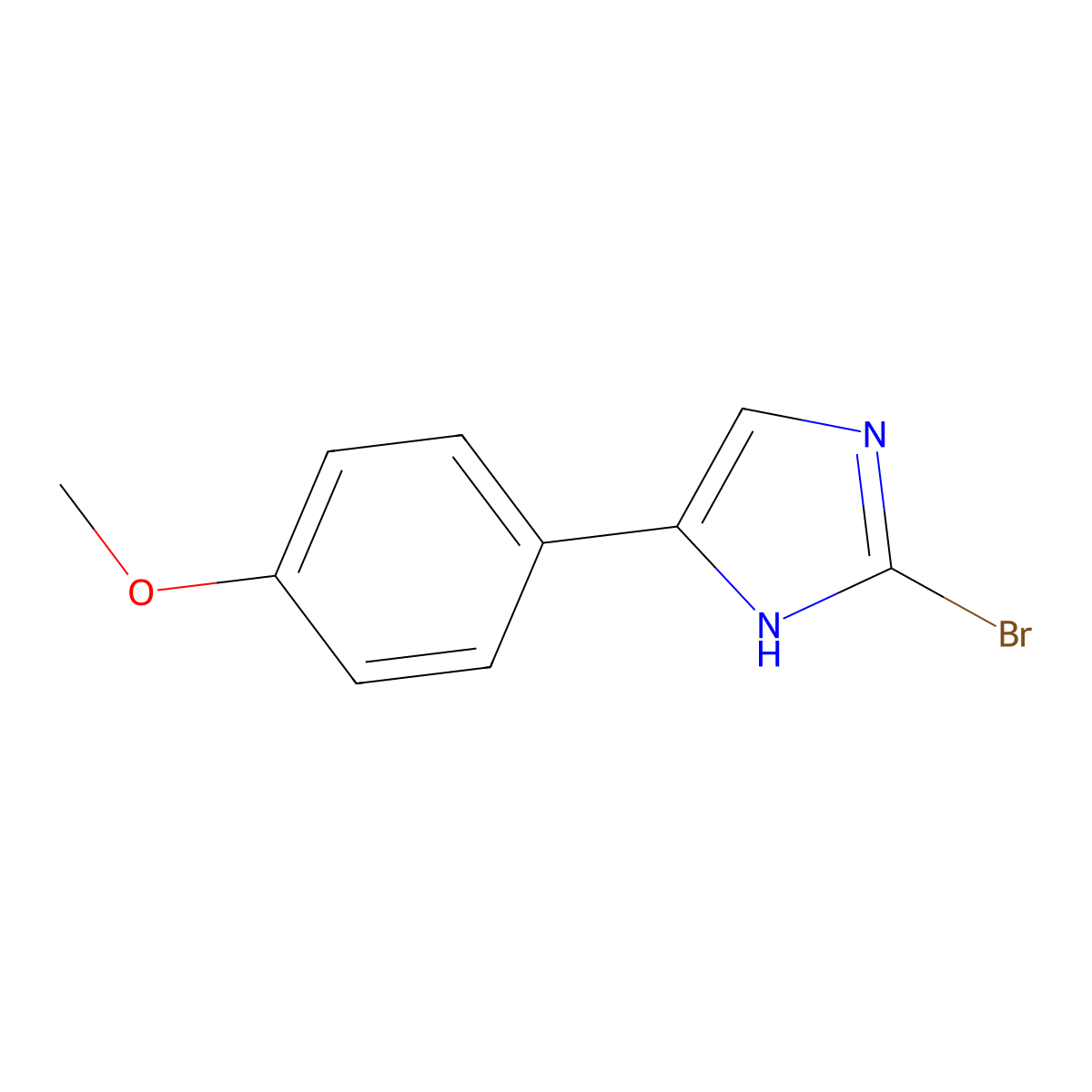 2-bromo-5-(4-methoxyphenyl)-1H-imidazole molecular structure, CAS 1784936-42-0