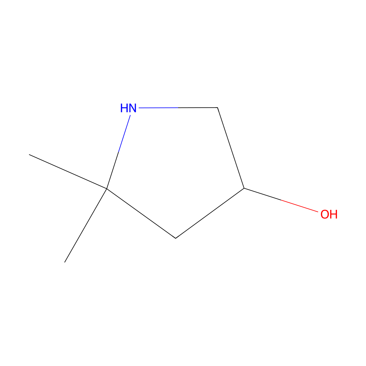 5,5-Dimethylpyrrolidin-3-ol molecular structure, CAS 1784937-75-2