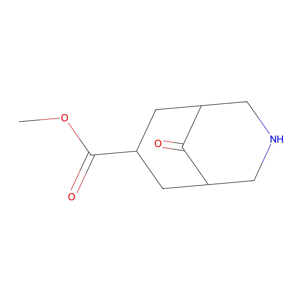 Methyl 9-oxo-3-azabicyclo[3.3.1]nonane-7-carboxylate molecular structure, CAS 1784937-99-0