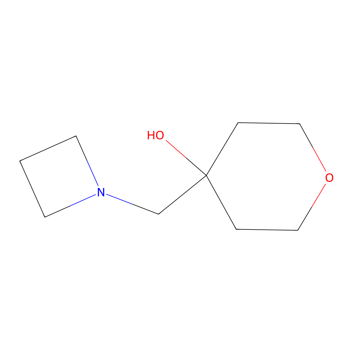 4-[(Azetidin-1-yl)methyl]oxan-4-ol molecular structure, CAS 1784939-41-8