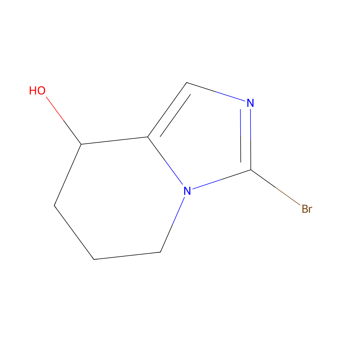 3-bromo-5H,6H,7H,8H-imidazo[1,5-a]pyridin-8-ol molecular structure, CAS 1784948-10-2