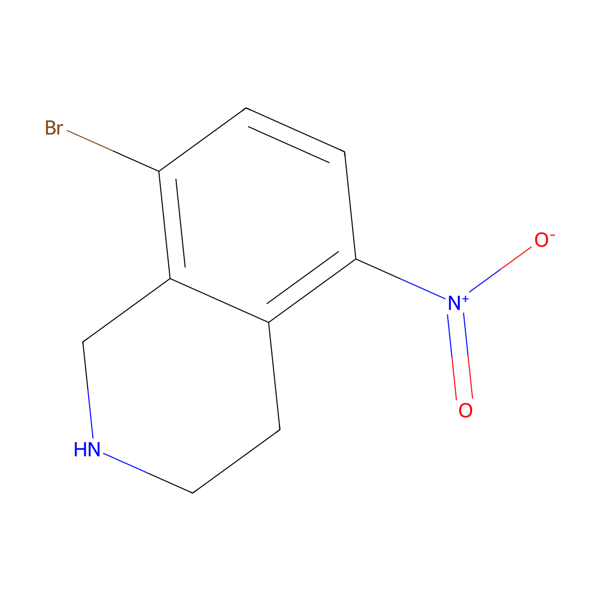 8-Bromo-5-nitro-1,2,3,4-tetrahydroisoquinoline molecular structure, CAS 1784954-99-9
