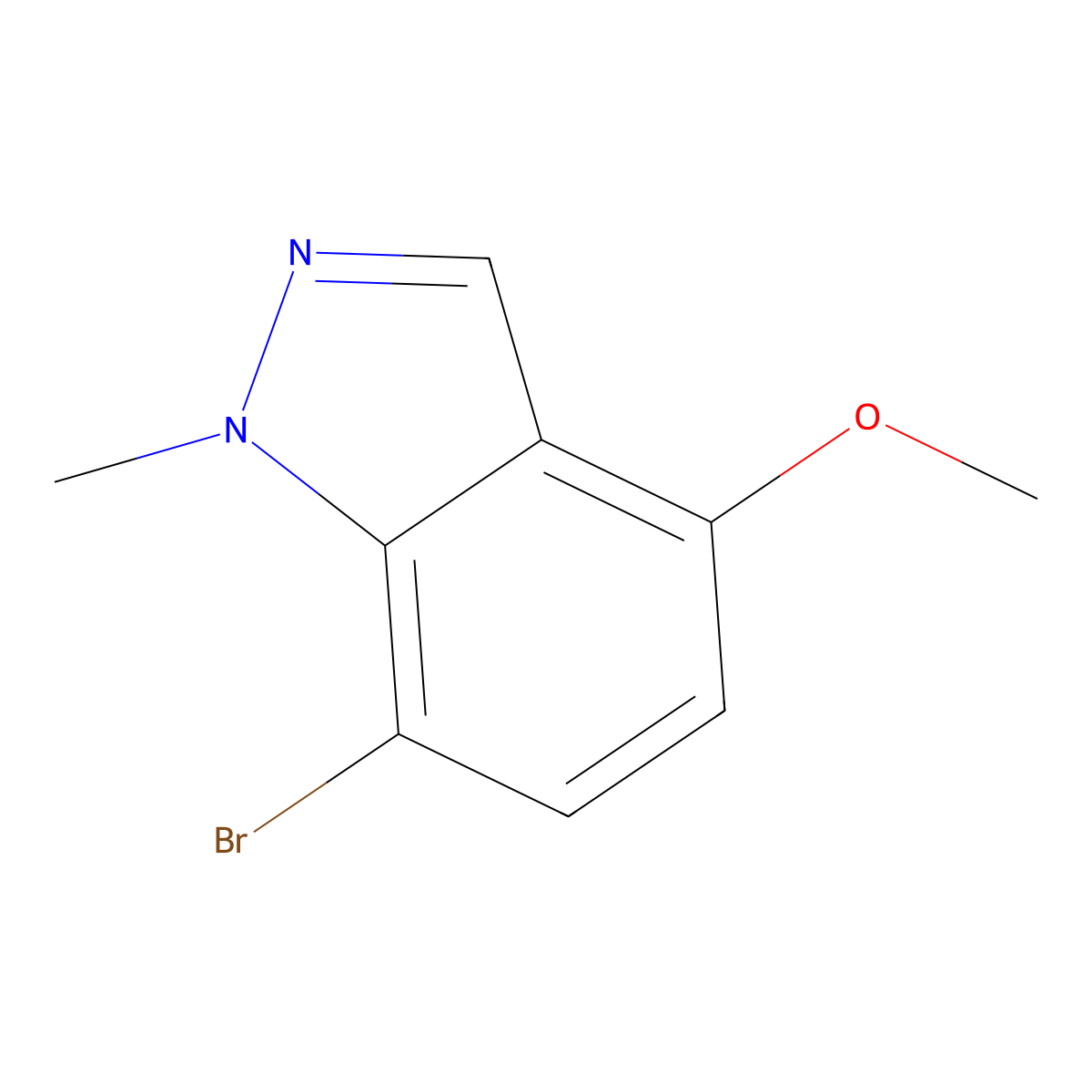 7-bromo-4-methoxy-1-methyl-1H-indazole molecular structure, CAS 1784956-76-8