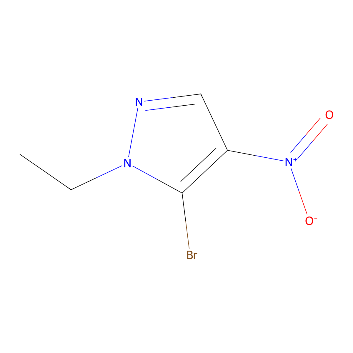 5-Bromo-1-ethyl-4-nitro-1H-pyrazole molecular structure, CAS 1784966-51-3