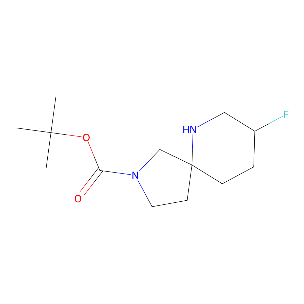 tert-Butyl 8-fluoro-2,6-diazaspiro[4.5]decane-2-carboxylate molecular structure, CAS 1784969-45-4