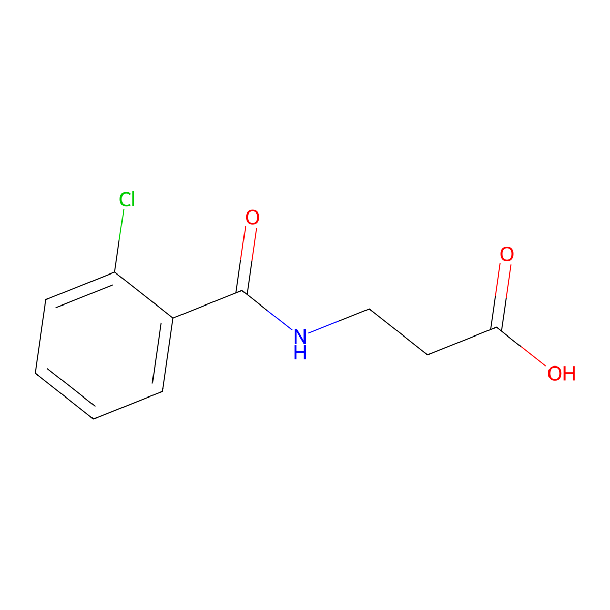 N-(2-chlorobenzoyl)-beta-alanine molecular structure, CAS 178497-08-0