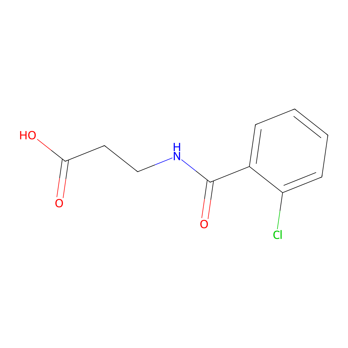 N-(2-chlorobenzoyl)-beta-alanine molecular structure, CAS 178497-08-0