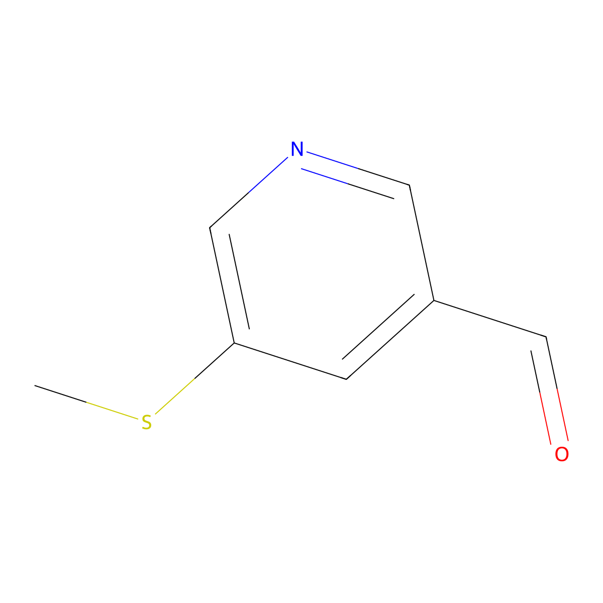 5-(Methylthio)nicotinaldehyde molecular structure, CAS 1784970-38-2