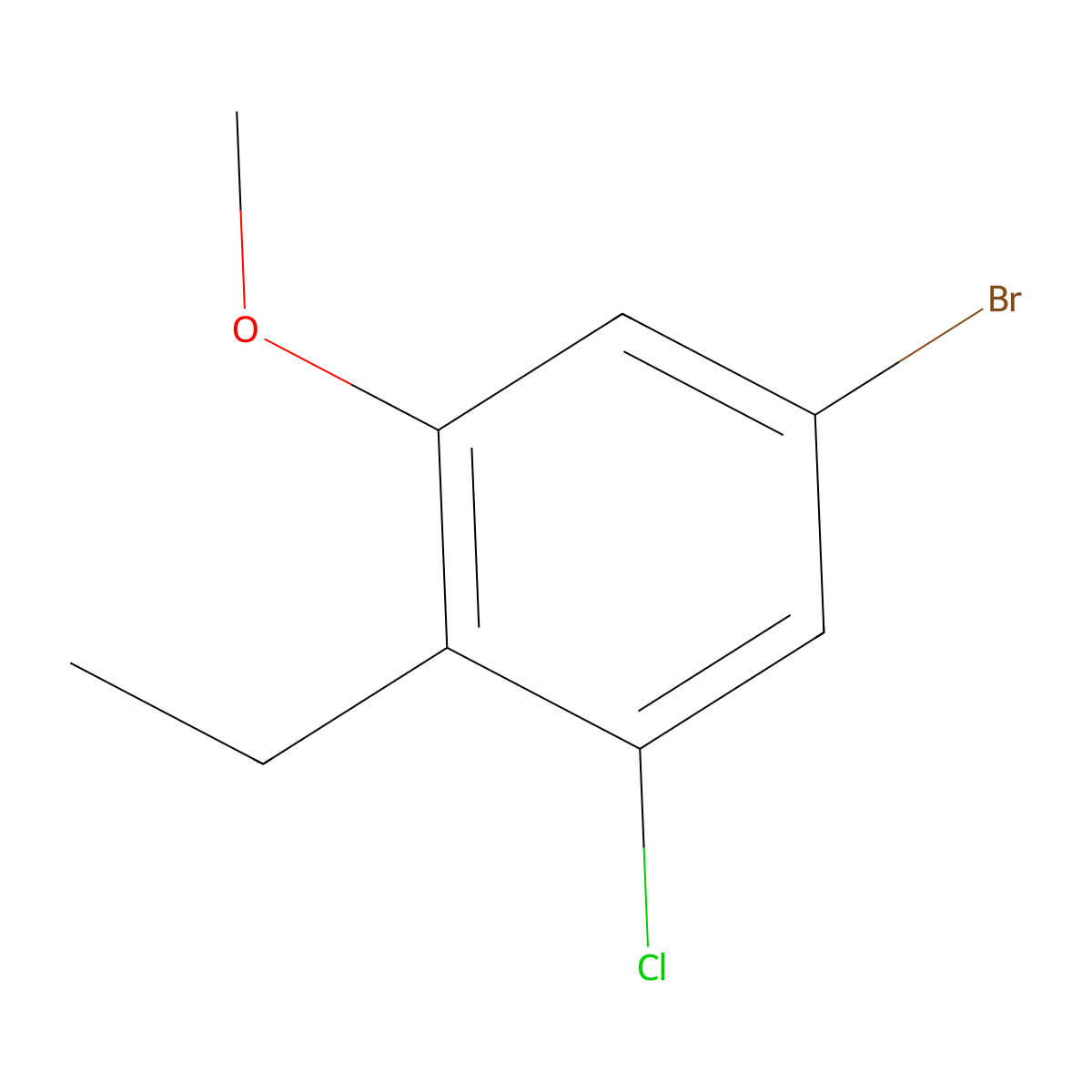 5-Bromo-1-chloro-2-ethyl-3-methoxybenzene molecular structure, CAS 1784972-71-9