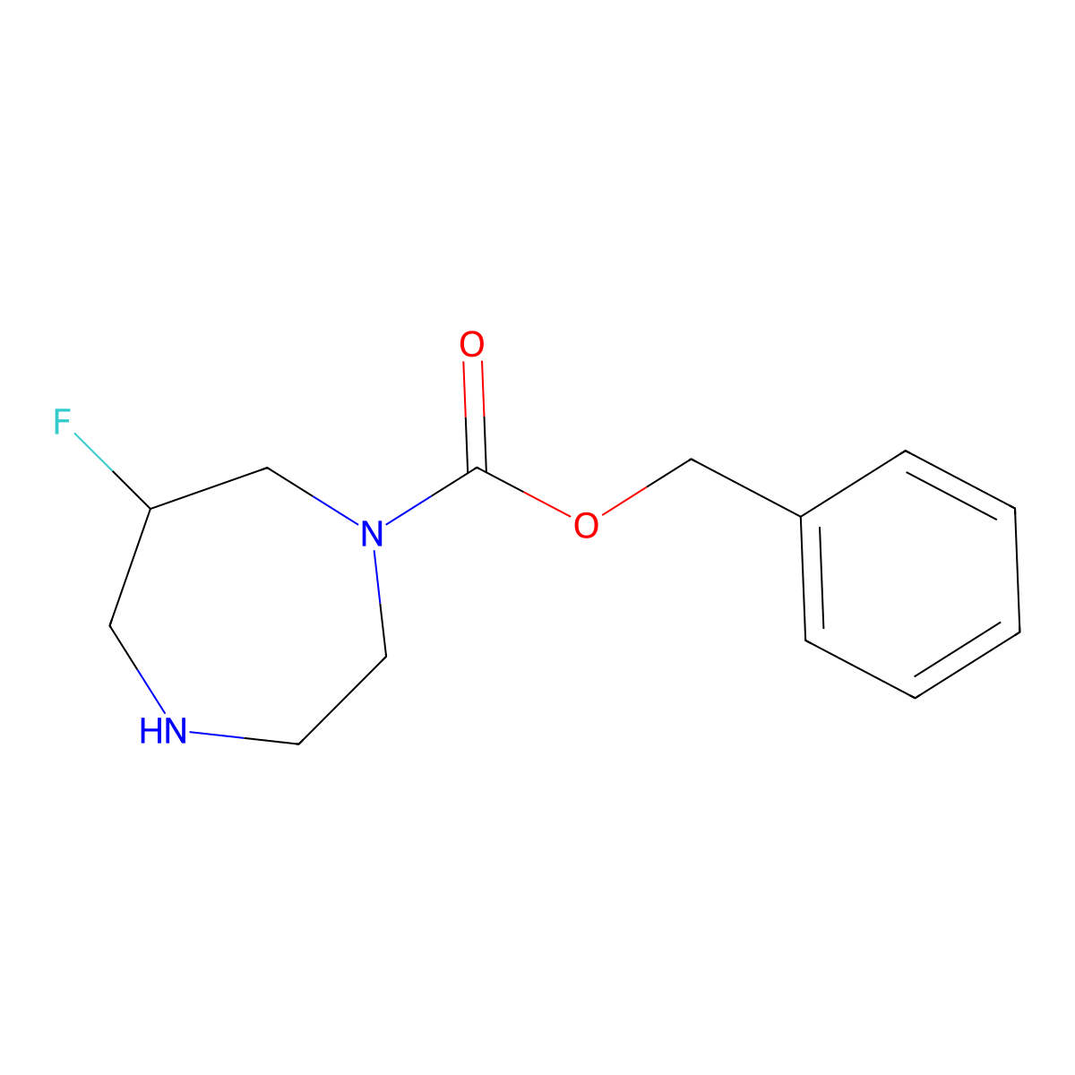 6-Fluoro-[1,4]diazepane-1-carboxylic acid benzyl ester molecular structure, CAS 1784975-21-8