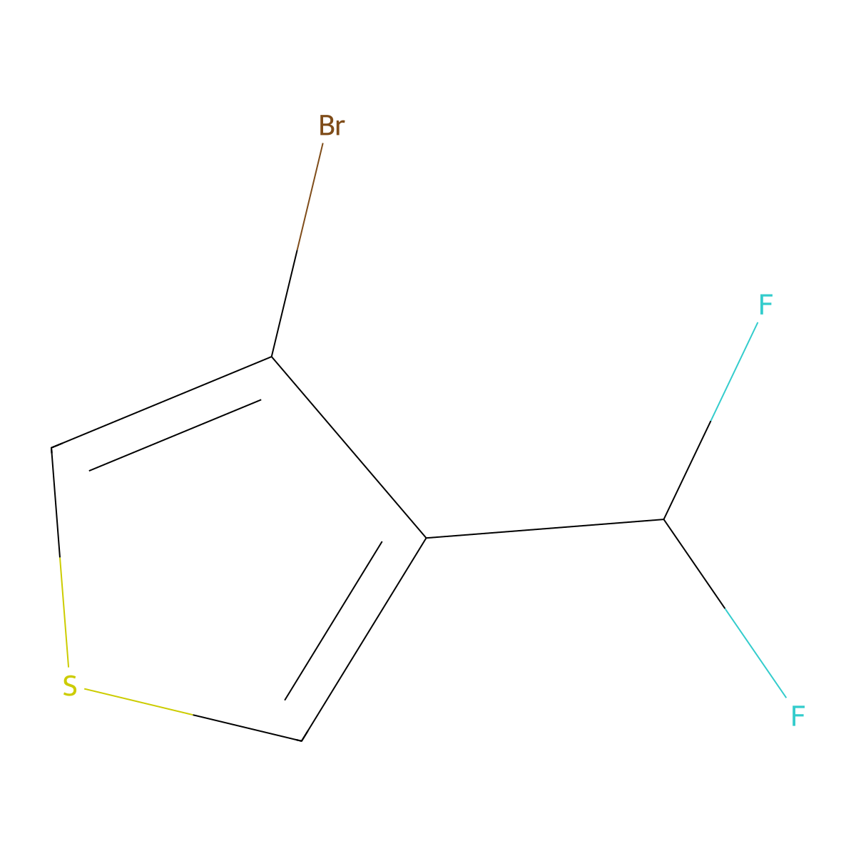 3-Bromo-4-(difluoromethyl)thiophene molecular structure, CAS 1784977-09-8
