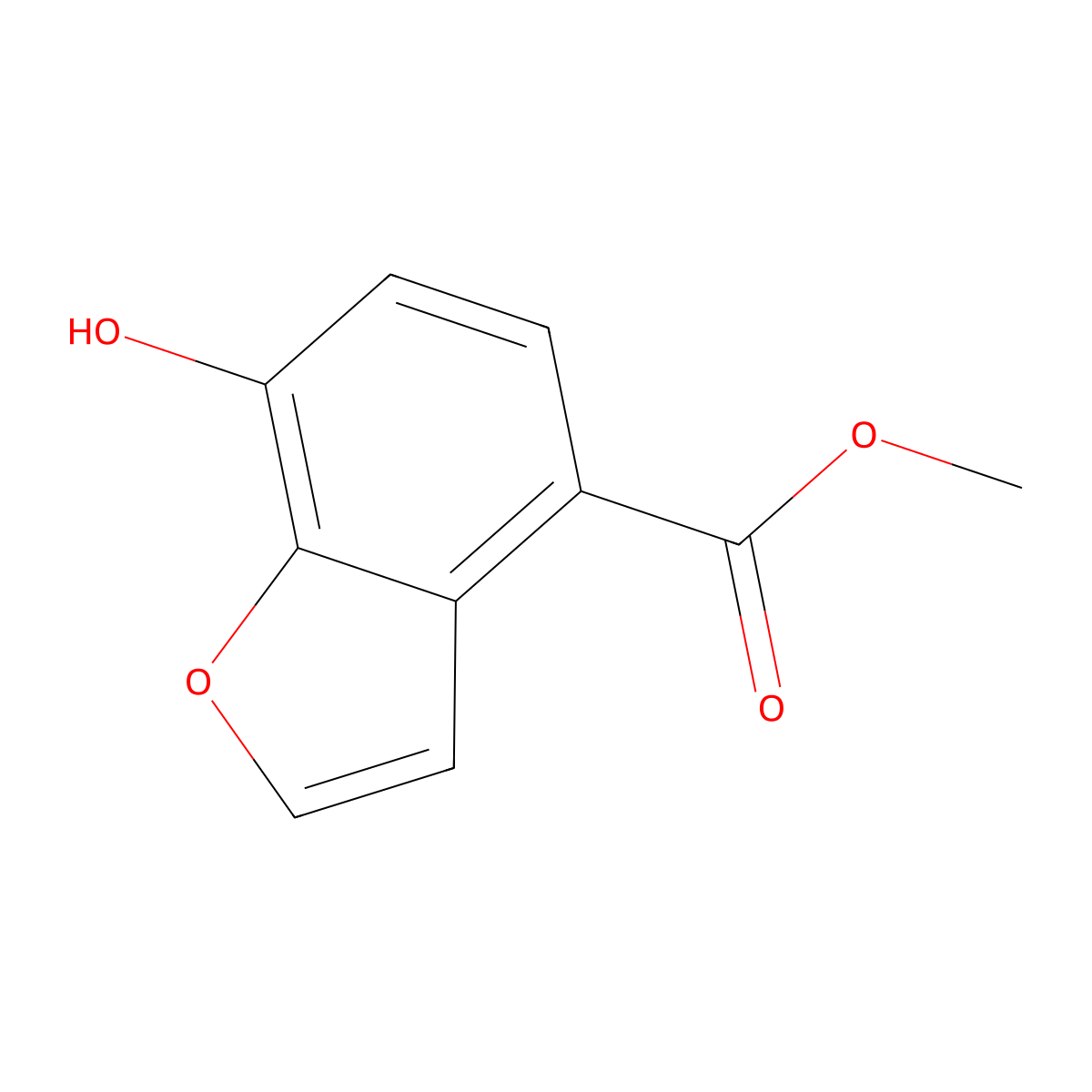 Methyl7-hydroxy-1-benzofuran-4-carboxylate molecular structure, CAS 1784979-20-9
