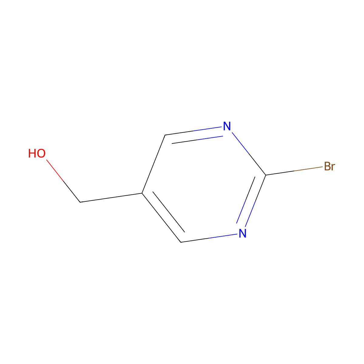 (2-Bromopyrimidin-5-yl)methanol molecular structure, CAS 1784981-93-6