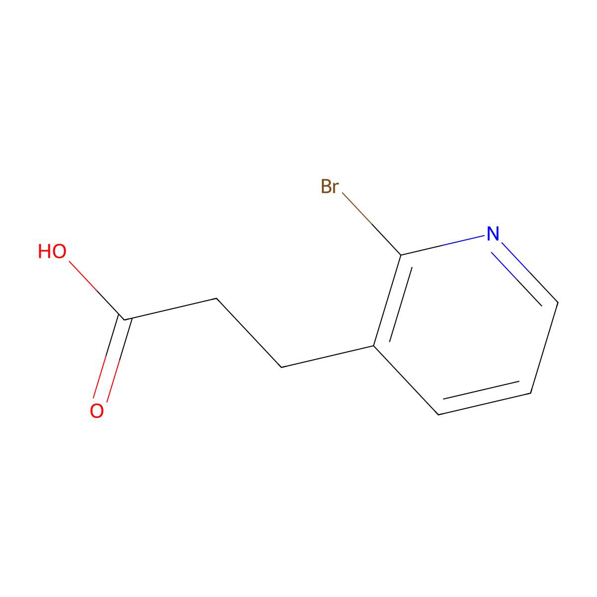 3-(2-Bromopyridin-3-yl)propanoic acid molecular structure, CAS 1784983-11-4