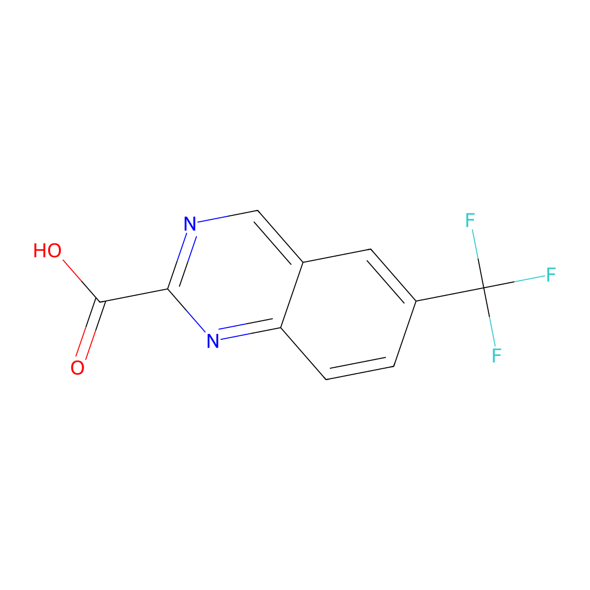 6-(Trifluoromethyl)quinazoline-2-carboxylic acid molecular structure, CAS 1784983-74-9