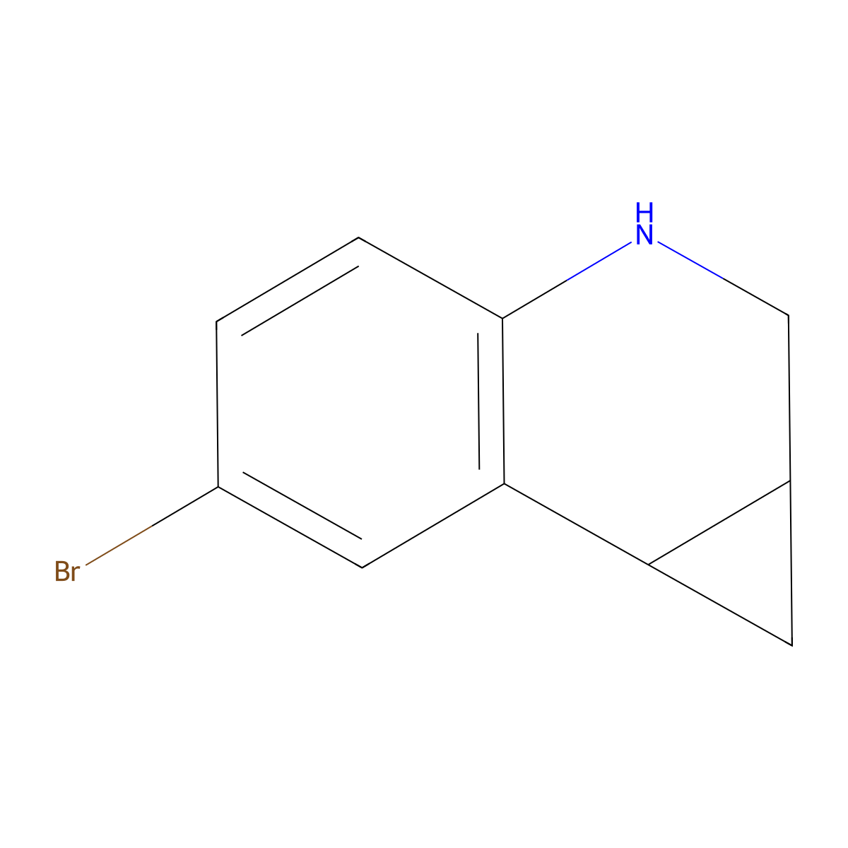 2-bromo-5H,6H,6aH,7H,7aH-cyclopropa[c]quinoline molecular structure, CAS 1784984-05-9