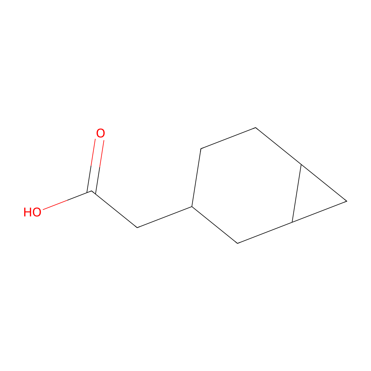 2-(Bicyclo(4.1.0)heptan-3-yl)acetic acid molecular structure, CAS 1784988-07-3