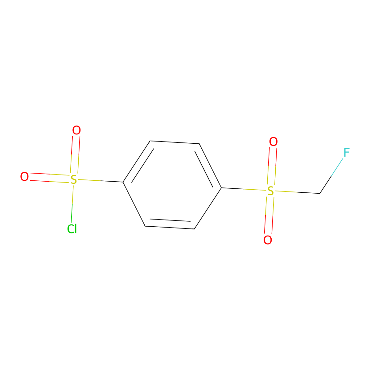 4-Fluoromethanesulfonylbenzene-1-sulfonylchloride molecular structure, CAS 1784992-02-4