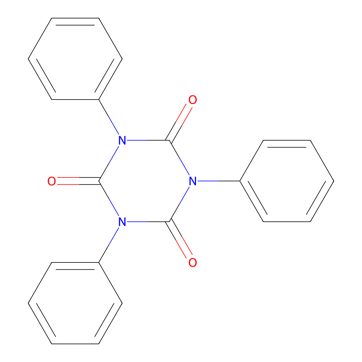 1,3,5-Triphenyl-1,3,5-triazine-2,4,6(1H,3H,5H)-trione molecular structure, CAS 1785-02-0