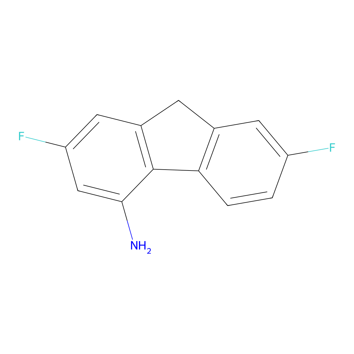 2,7-Difluoro-9h-fluoren-4-amine molecular structure, CAS 1785-08-6