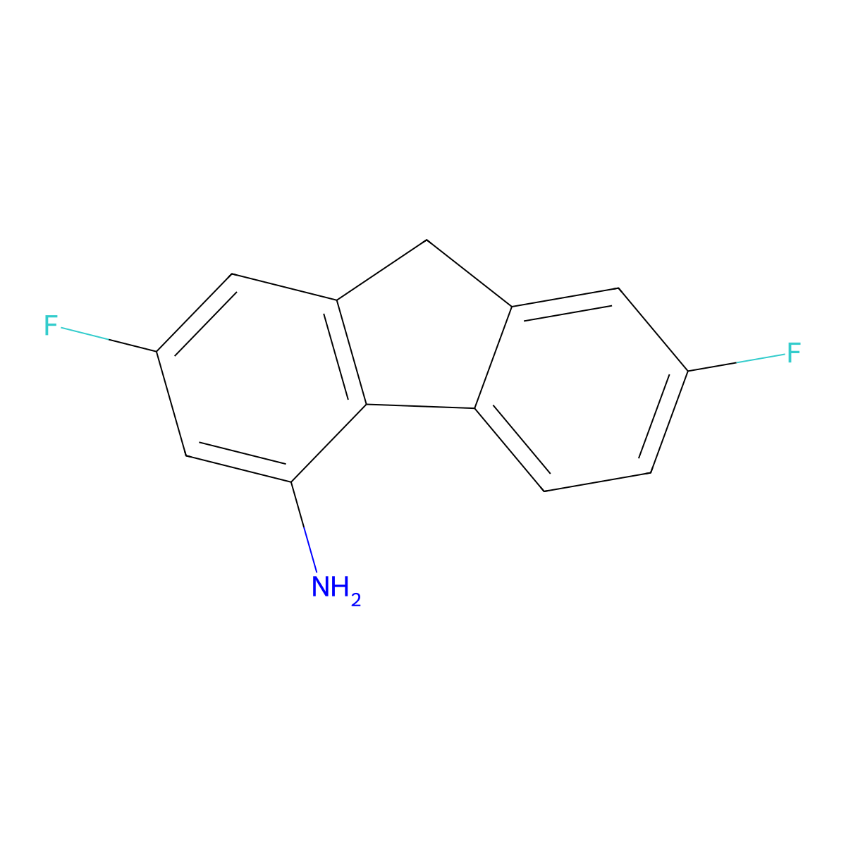 2,7-Difluoro-9h-fluoren-4-amine molecular structure, CAS 1785-08-6