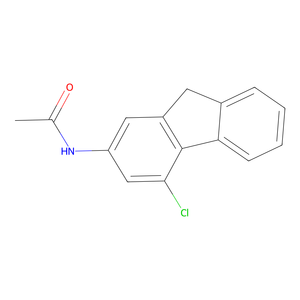 n-(4-Chloro-9h-fluoren-2-yl)acetamide molecular structure, CAS 1785-13-3