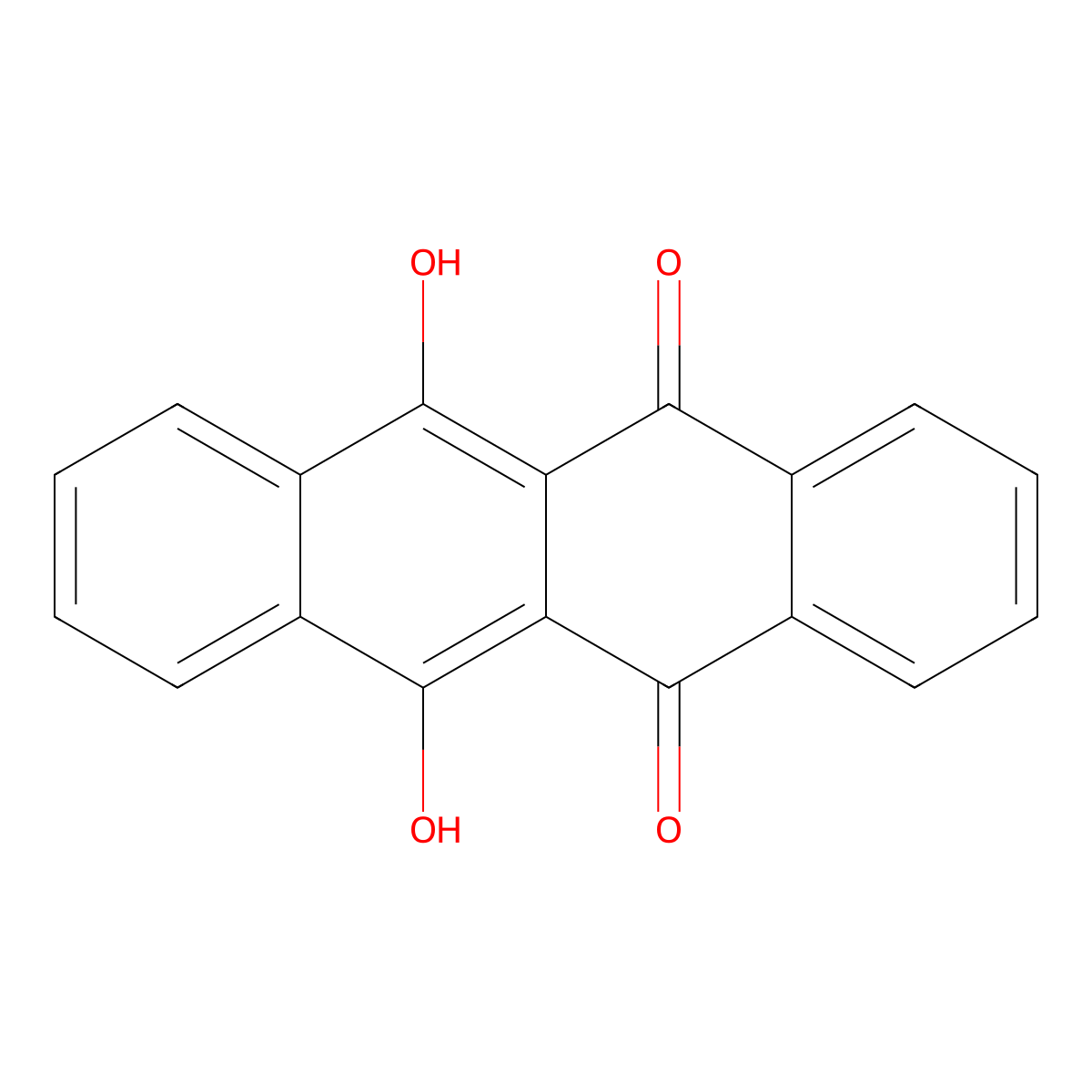 6,11-Dihydroxy-5,12-naphthacenedione molecular structure, CAS 1785-52-0
