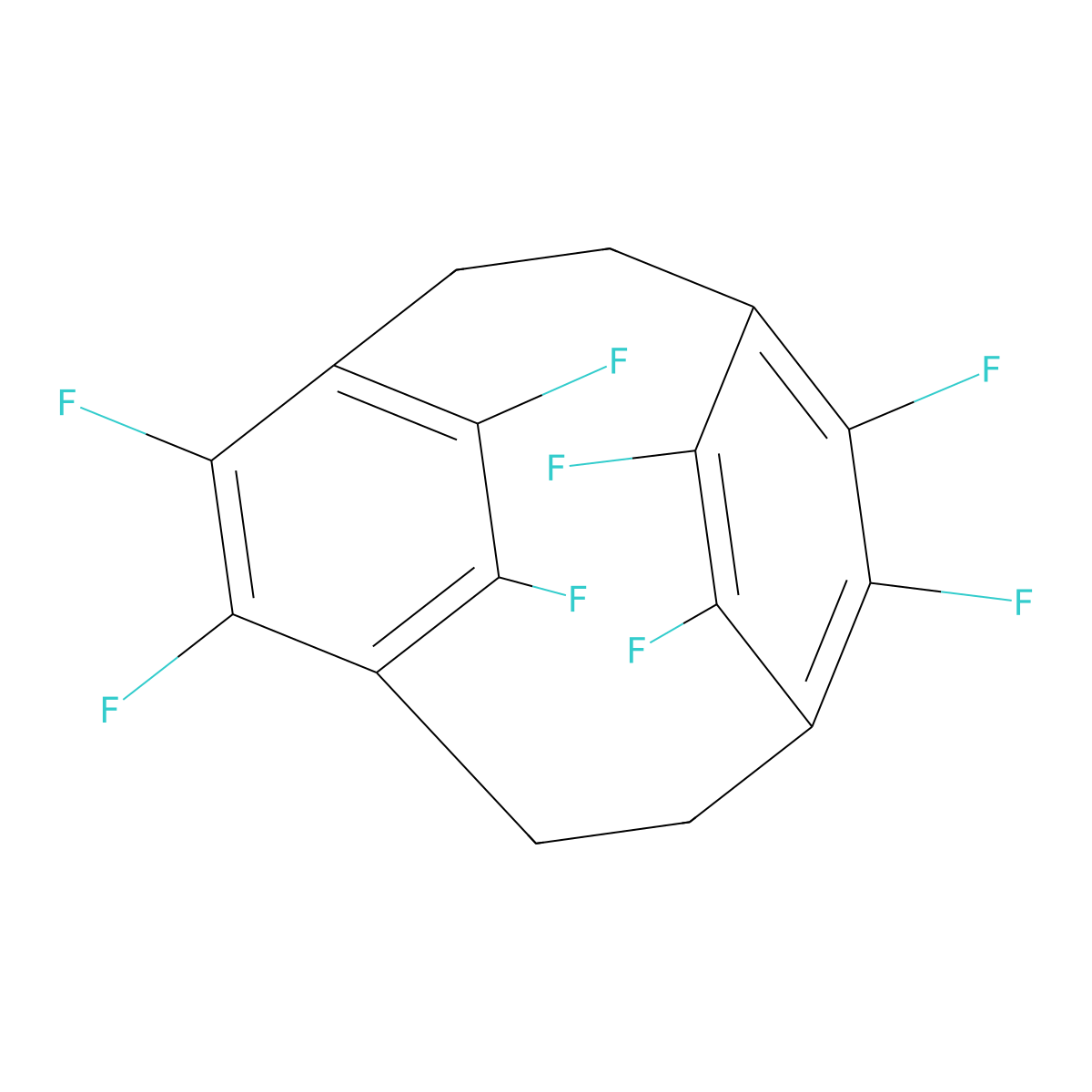 Parylene F dimer molecular structure, CAS 1785-64-4