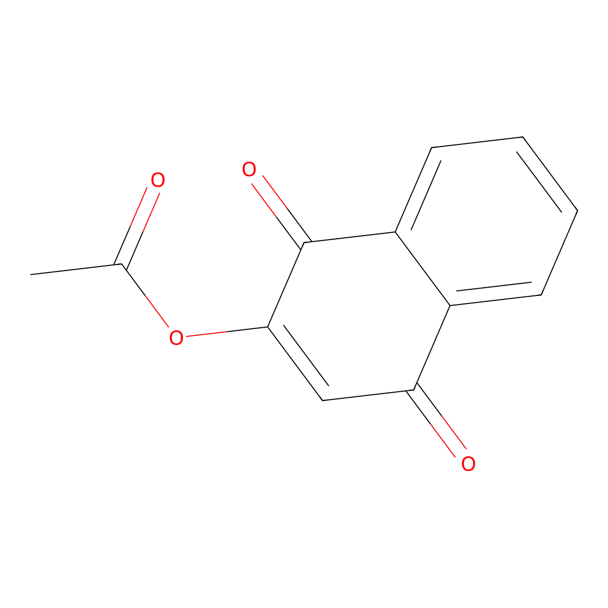 1,4-Naphthalenedione, 2-(acetyloxy)- molecular structure, CAS 1785-65-5