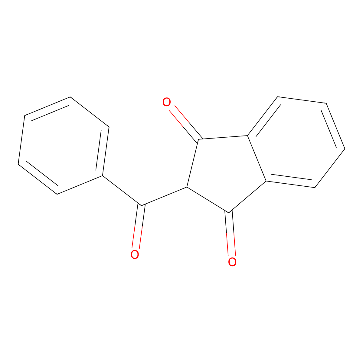 1,3-Indandione, 2-benzoyl- molecular structure, CAS 1785-95-1
