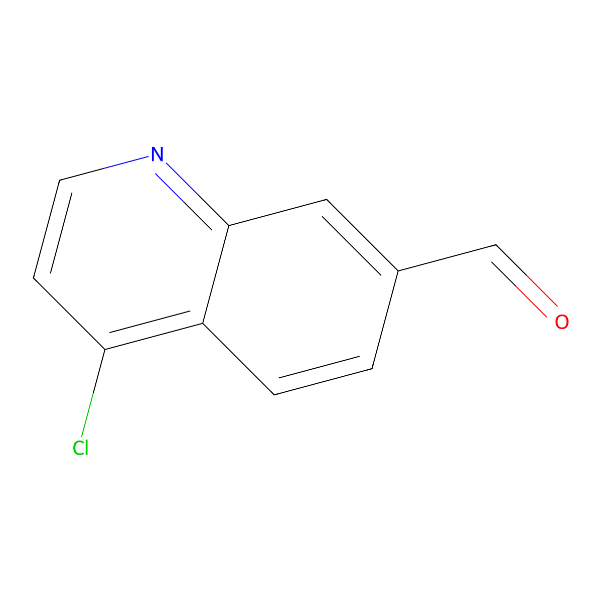 4-Chloroquinoline-7-carbaldehyde molecular structure, CAS 1785002-28-9