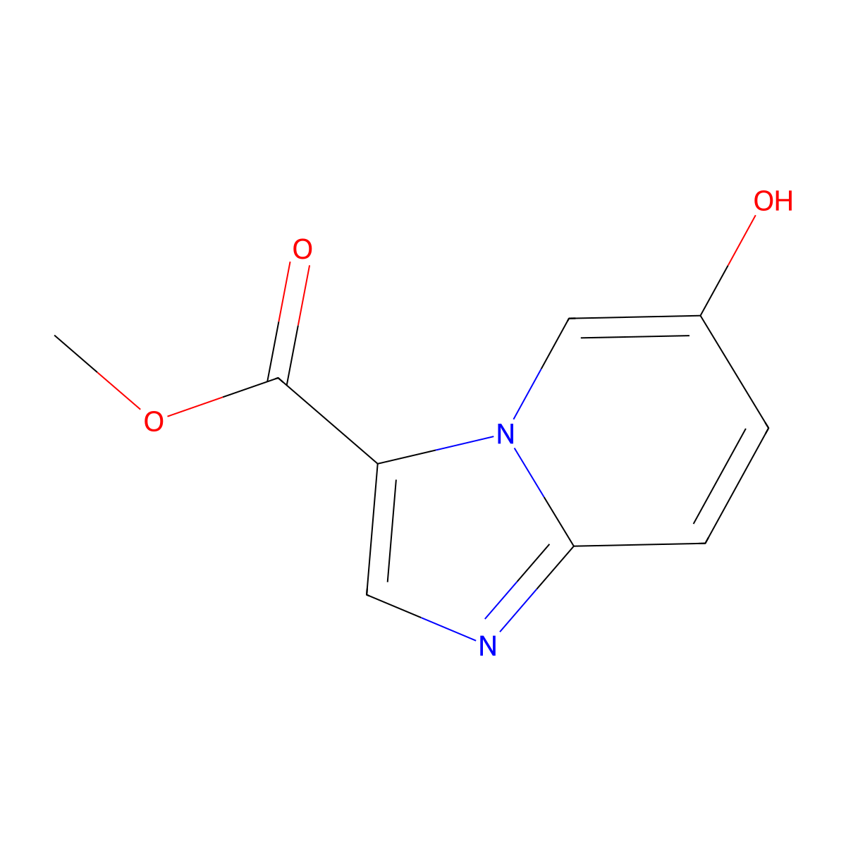 Methyl 6-hydroxyimidazo[1,2-a]pyridine-3-carboxylate molecular structure, CAS 1785002-51-8