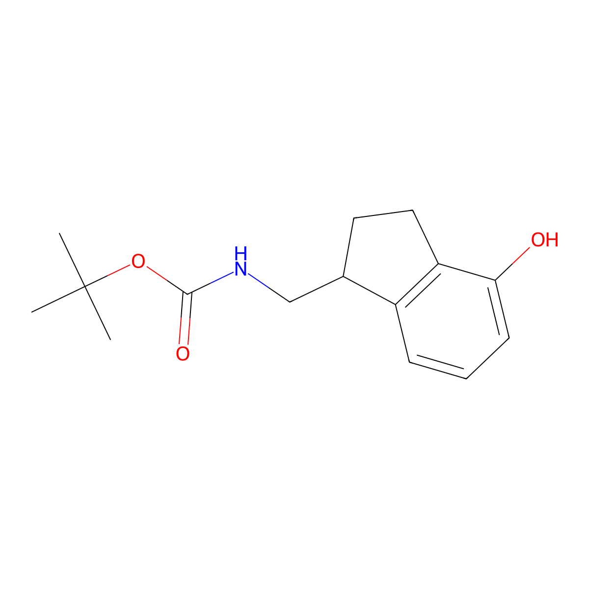 tert-butyl N-((4-hydroxy-2,3-dihydro-1H-inden-1-yl)methyl)carbamate molecular structure, CAS 1785003-34-0