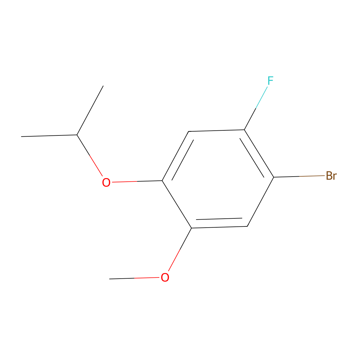 1-Bromo-2-fluoro-4-isopropoxy-5-methoxybenzene molecular structure, CAS 1785005-47-1