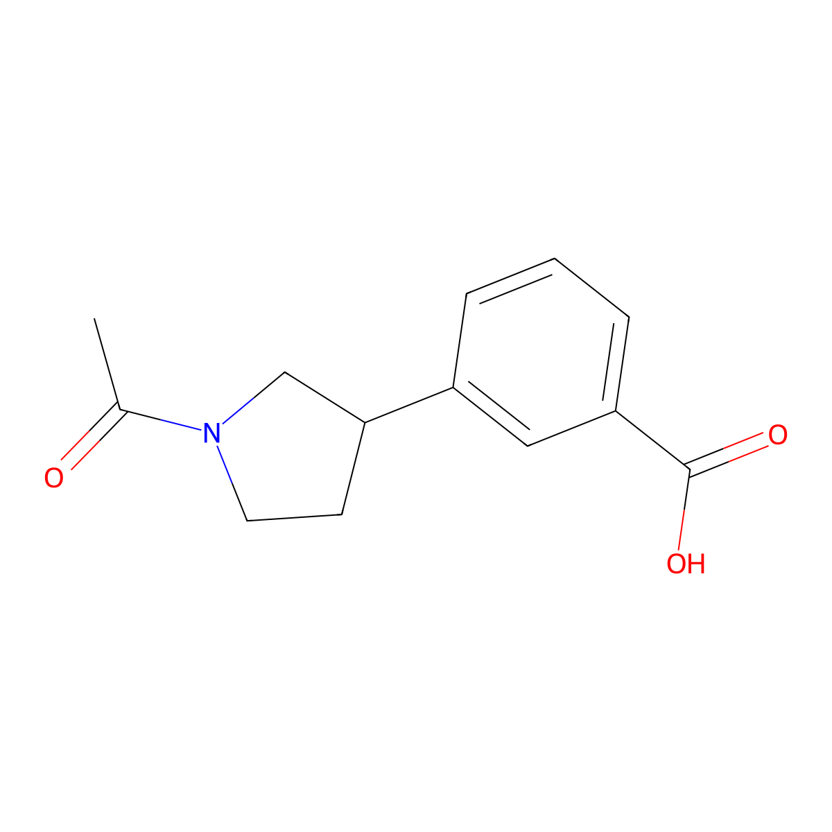 3-(1-Acetylpyrrolidin-3-yl)benzoic acid molecular structure, CAS 1785014-19-8