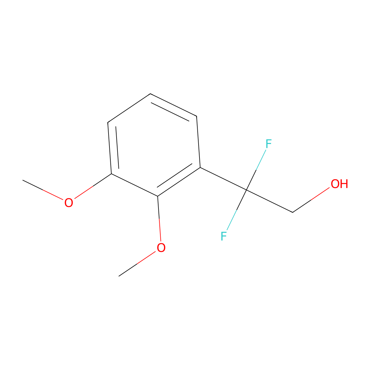 2-(2,3-Dimethoxyphenyl)-2,2-difluoroethan-1-ol molecular structure, CAS 1785015-73-7