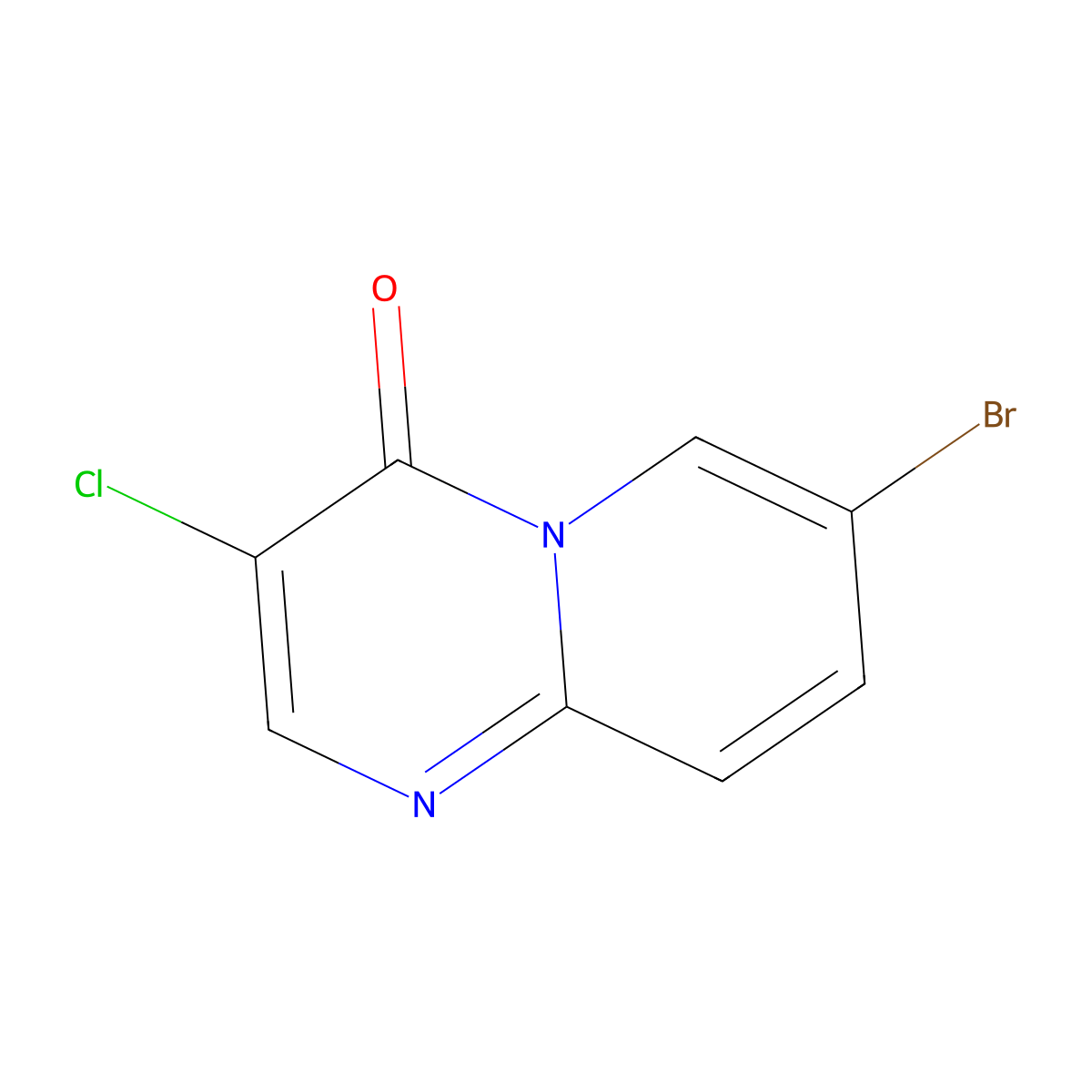 7-Bromo-3-chloro-4H-pyrido[1,2-a]pyrimidin-4-one molecular structure, CAS 1785021-08-0