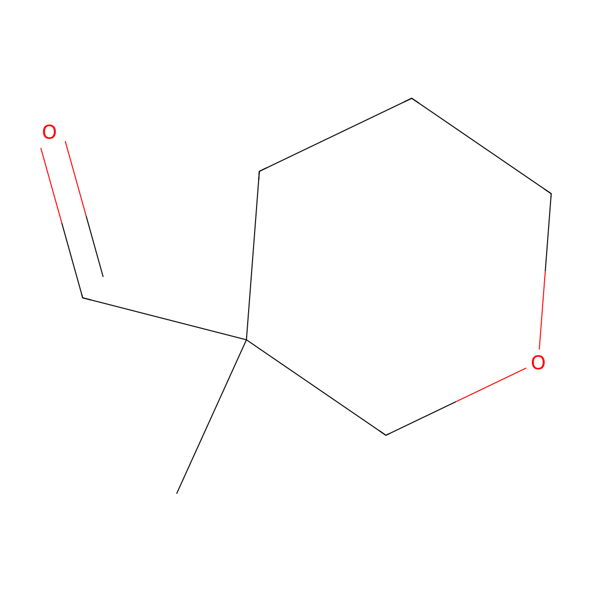 3-Methyloxane-3-carbaldehyde molecular structure, CAS 1785029-08-4