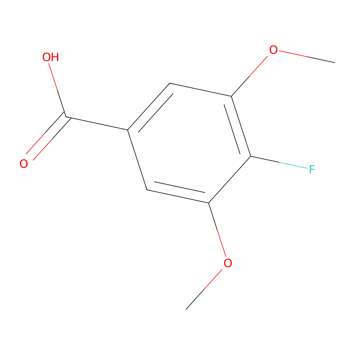 4-Fluoro-3,5-dimethoxybenzoic Acid molecular structure, CAS 1785030-01-4
