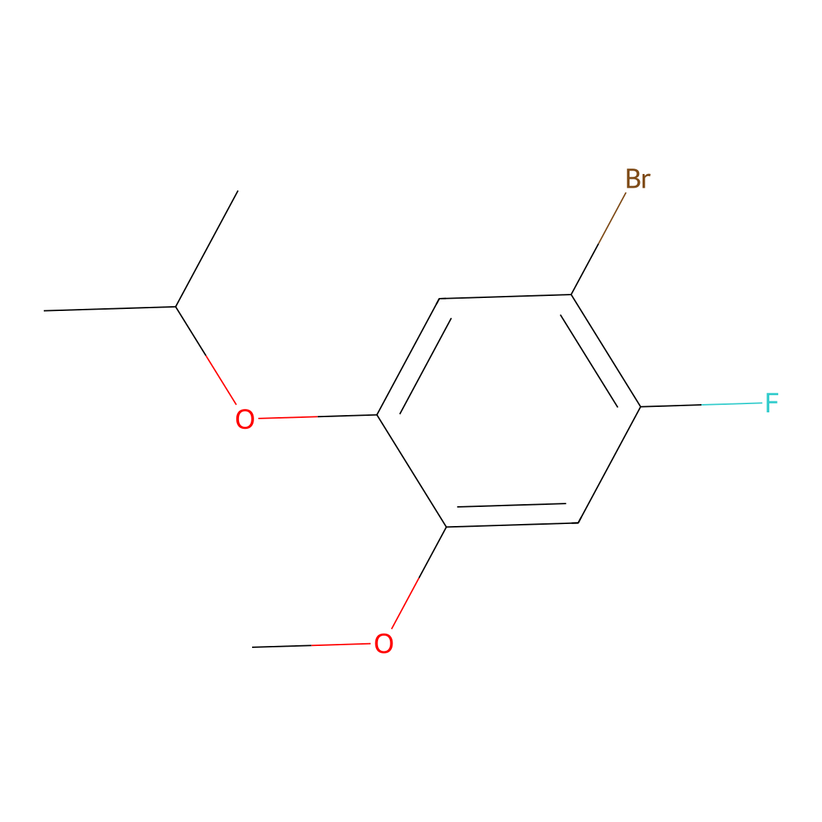 1-Bromo-2-fluoro-5-isopropoxy-4-methoxybenzene molecular structure, CAS 1785037-37-7