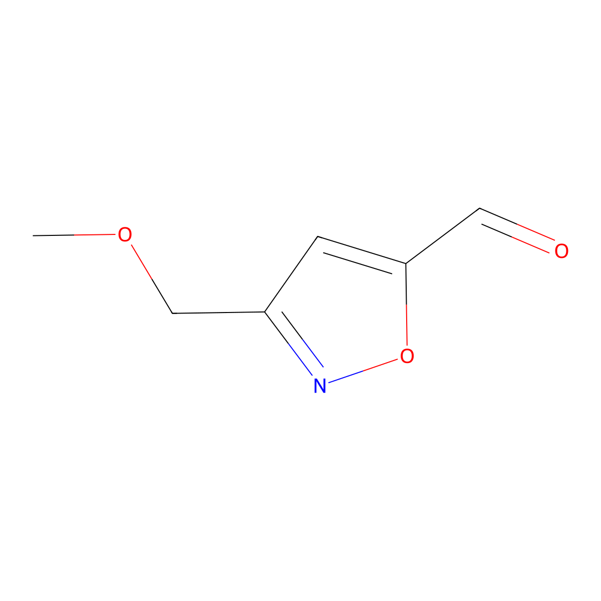 3-(Methoxymethyl)-1,2-oxazole-5-carbaldehyde molecular structure, CAS 1785043-38-0