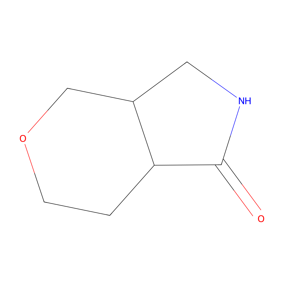 3,3a,4,6,7,7a-hexahydro-2H-pyrano[3,4-c]pyrrol-1-one molecular structure, CAS 1785043-83-5