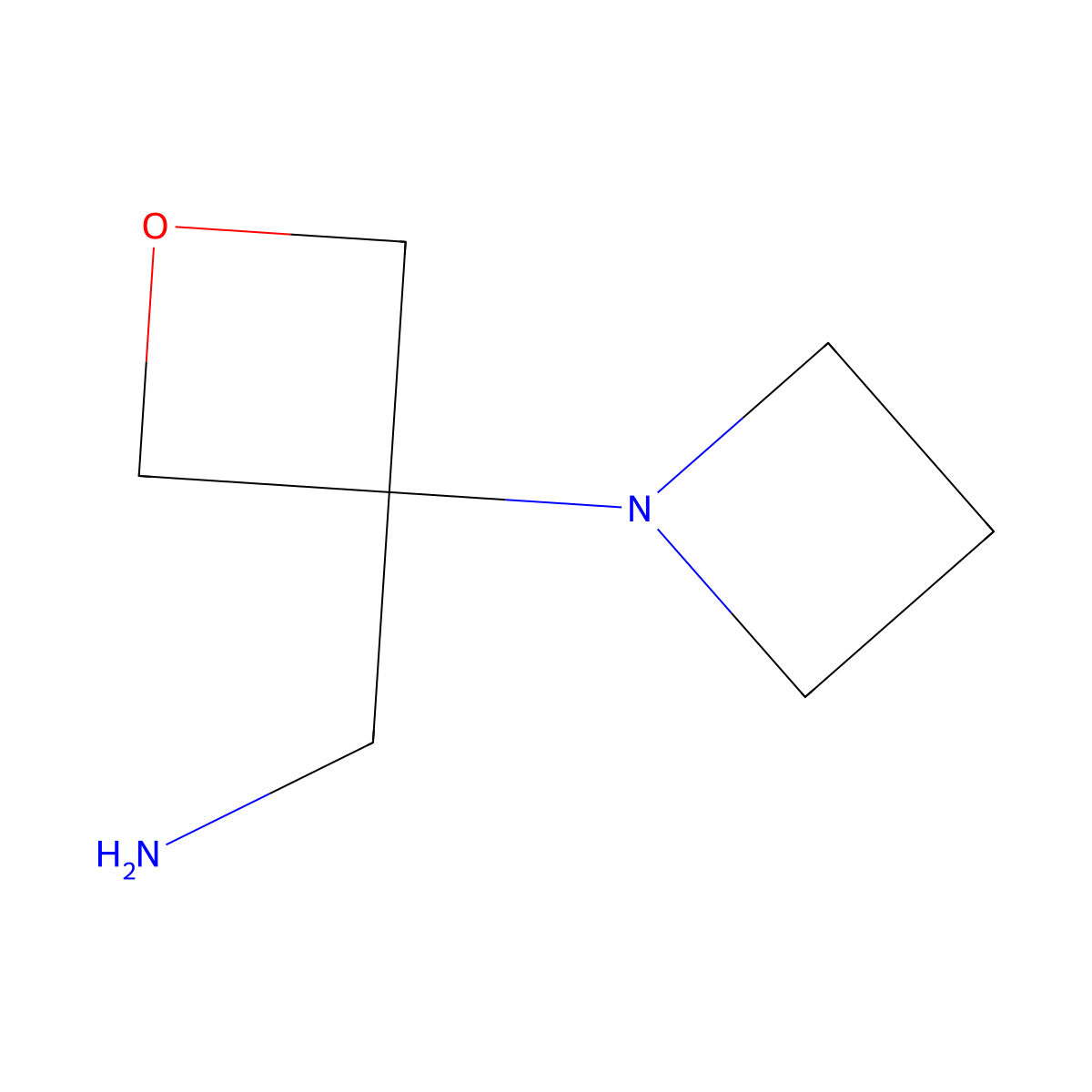 1-[3-(Azetidin-1-yl)oxetan-3-yl]methanamine molecular structure, CAS 1785044-18-9