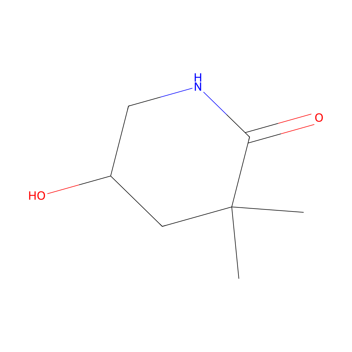 5-Hydroxy-3,3-dimethylpiperidin-2-one molecular structure, CAS 1785044-63-4