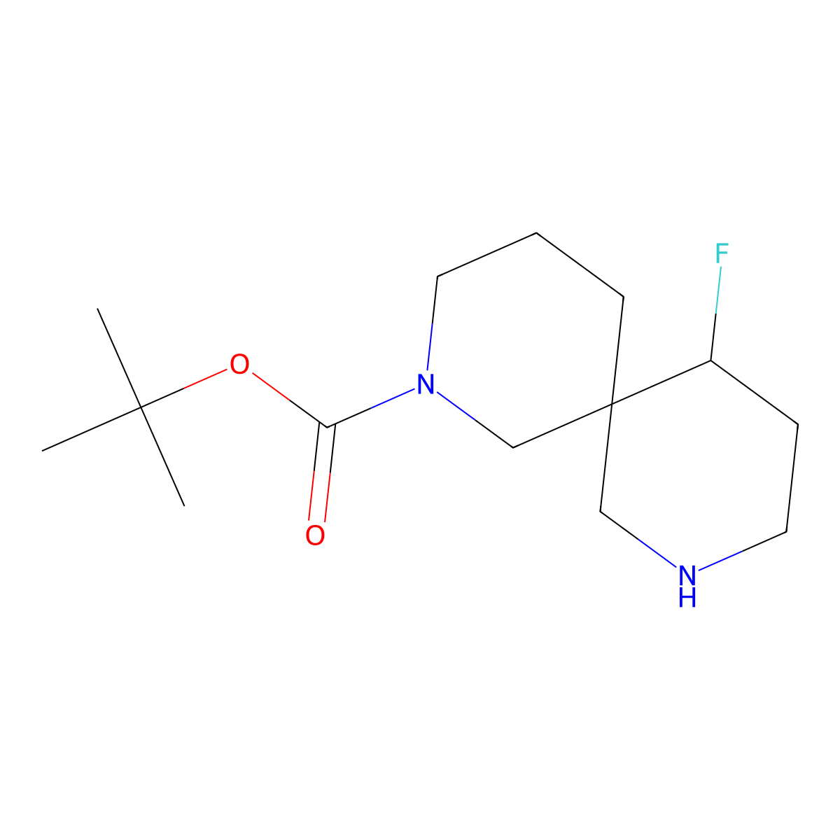 tert-Butyl 11-fluoro-2,8-diazaspiro[5.5]undecane-2-carboxylate molecular structure, CAS 1785048-81-8