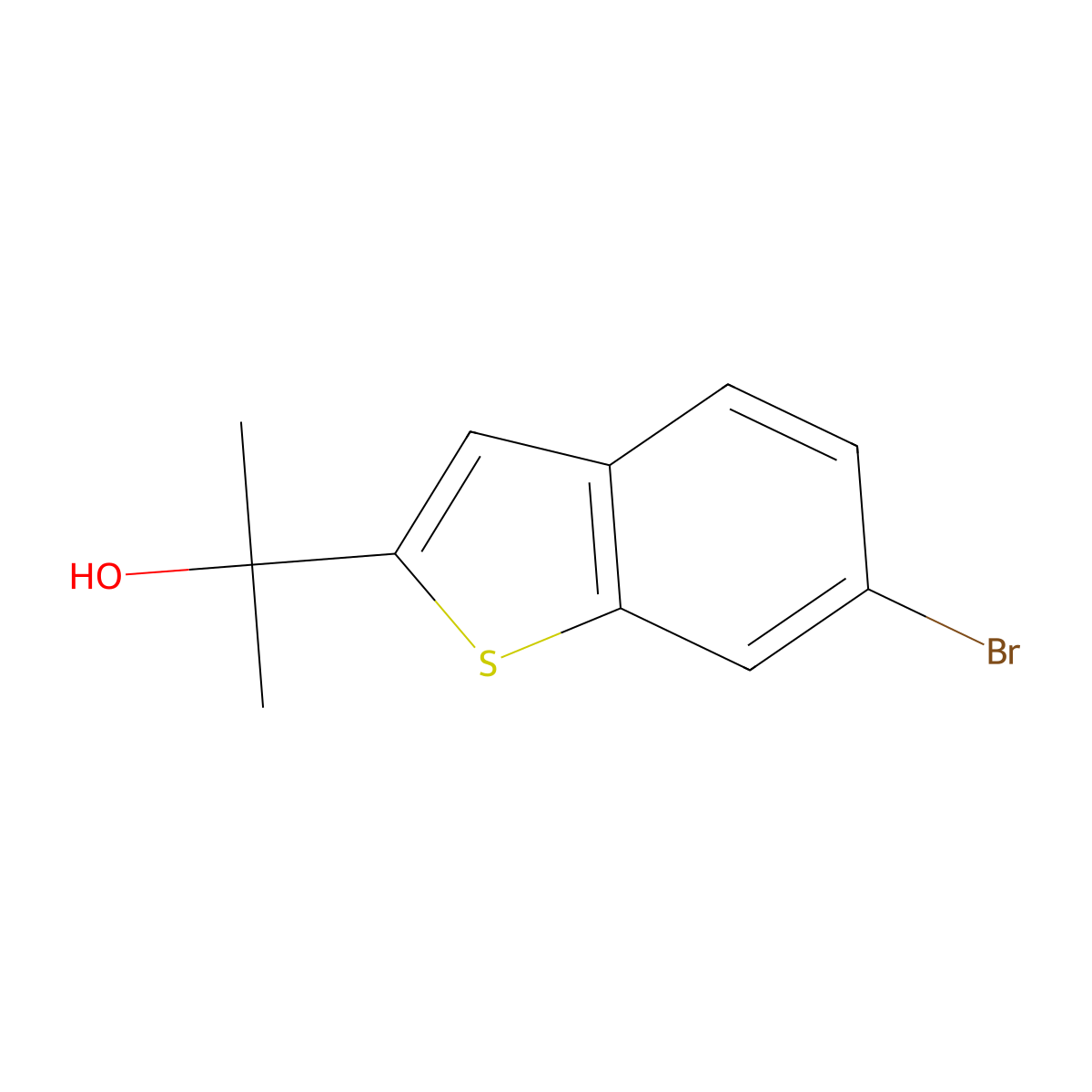 6-Bromo-alpha,alpha-dimethylbenZo[b]thiophene-2-methanol molecular structure, CAS 1785052-17-6