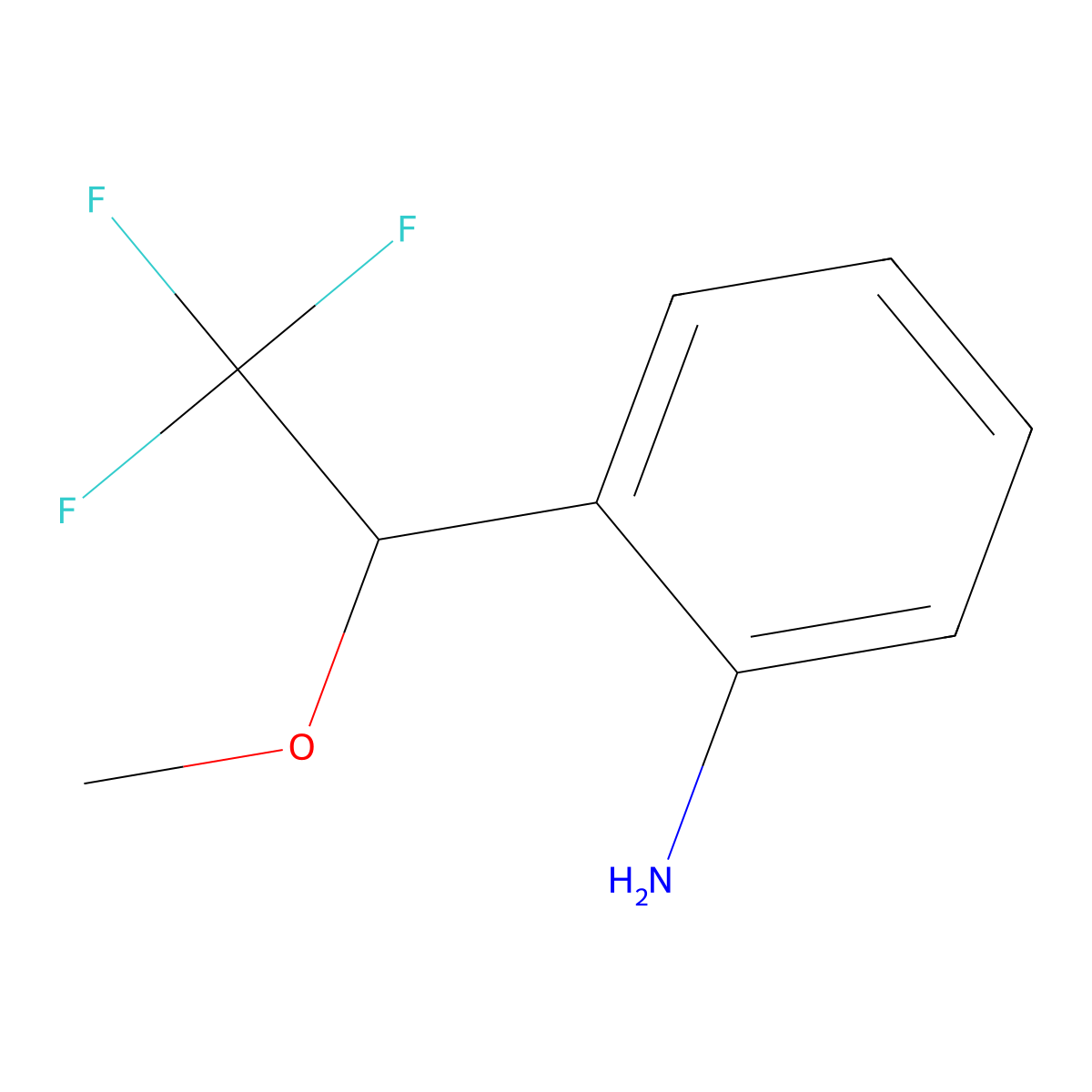 2-(2,2,2-Trifluoro-1-methoxyethyl)aniline molecular structure, CAS 1785057-13-7