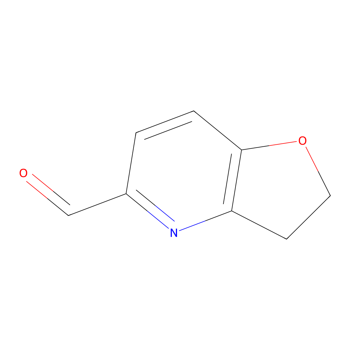2H,3H-furo[3,2-b]pyridine-5-carbaldehyde molecular structure, CAS 1785059-93-9