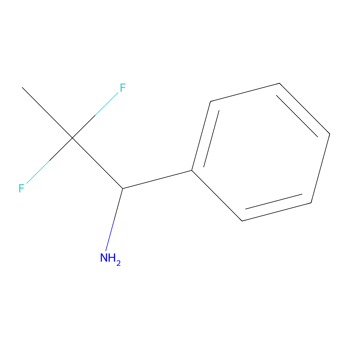 2,2-Difluoro-1-phenylpropan-1-amine molecular structure, CAS 1785061-95-1
